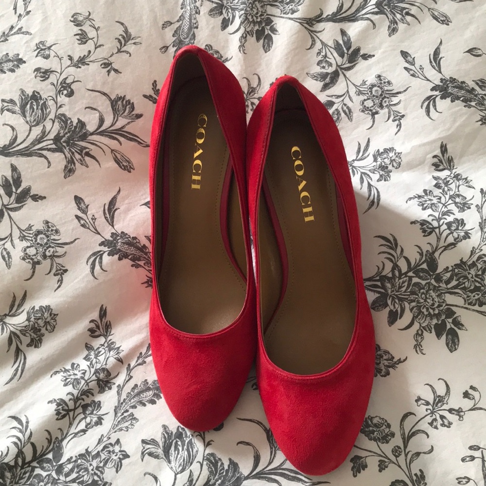 Coach red heel